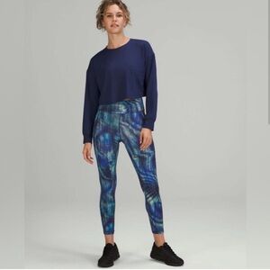 LULULEMON Invigorate High Rise Crop 23” Legging Shapeshifter Flux Blue Multi 6